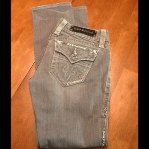 Rock Revival Celine Skinny grey in color